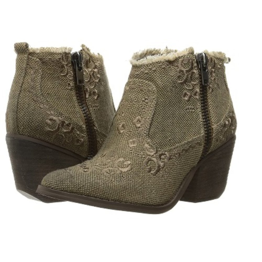 Naughty Monkey Taupe Sewn Up Ankle Booties C525